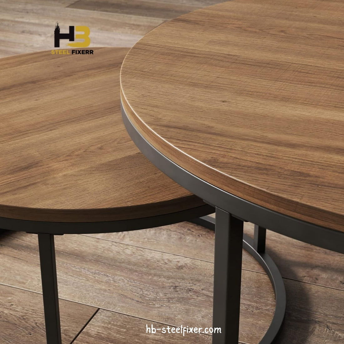 Set of 2 Round Acrylic Coffee Tables