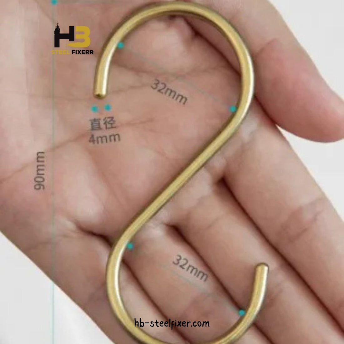 15 Pcs Heavy-Duty Gold S-Shaped Hooks
