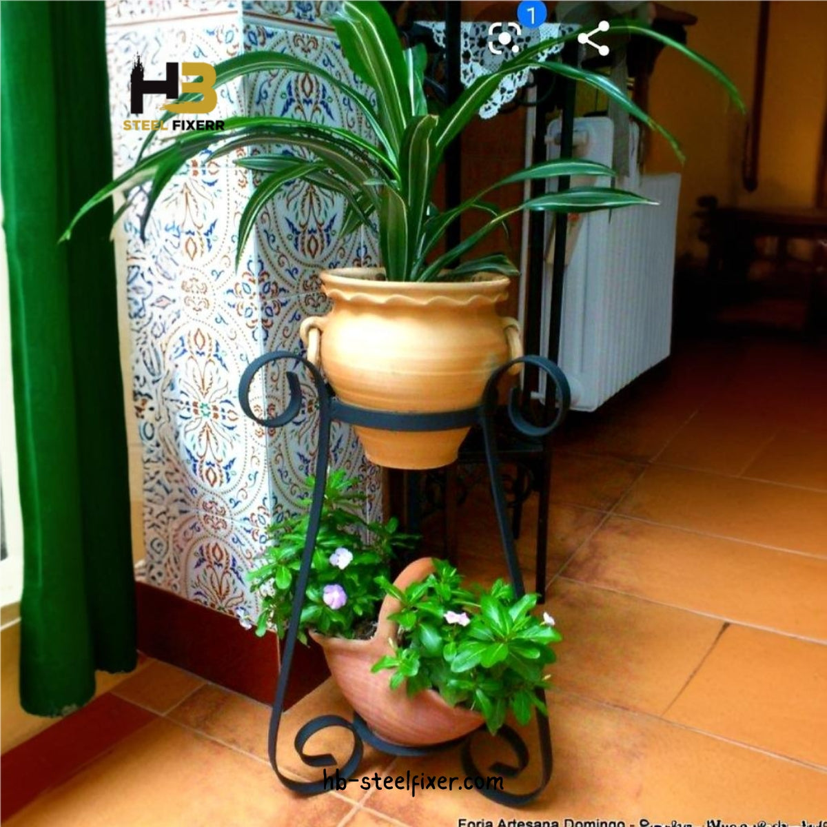 Dual Pot Planter Stand