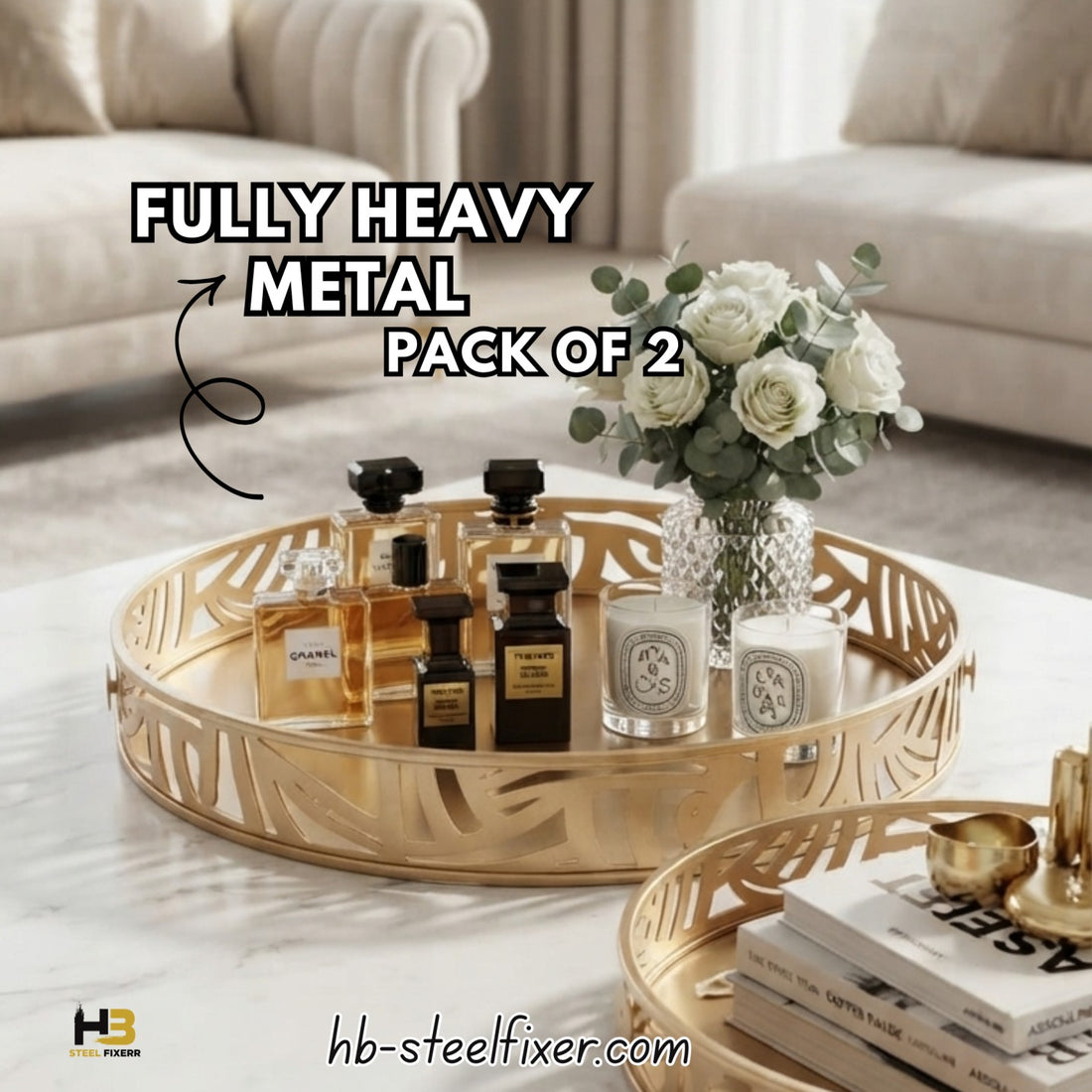 Gold Luxury Storage Display Tray