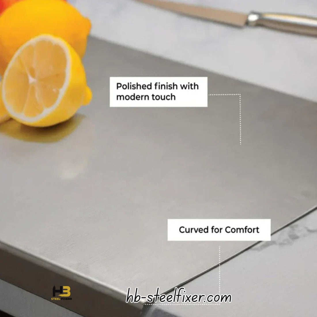 Large Size Stainless Steel Cutting Board by HB Steel Fixerr