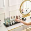 Rectangular Acrylic Mirror Tray with Shelf, 24 Inches, vintage acrylic glass tray, decorative acrylic mirror tray, cosmetic tea cups small greenery storage for bathroom dining table dresser